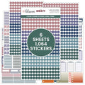 bloom daily planners Color Coding Planner Stickers - 1/4" Minimalist Dot Labels - Six Sheets, 1000+ Stickers Per Pack! - Jewel Tones - color: Jewel Tones