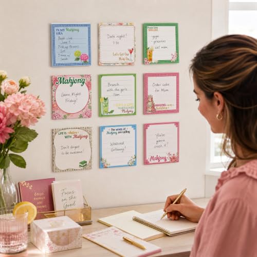 Mahjong Gifts for Women Sticky Notes - style: Mahjong