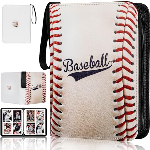 RONMONG Baseball Card Binder, 440 Pockets, Protective Trading Card Album - color: baseball-style 2, size: 440