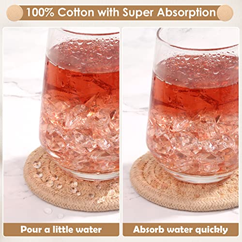 Mckanti 8 Pack Absorbent Coasters with Holder, 4 Colors Minimalist Home Decor, 4.3 Inches - color: Muti-color C