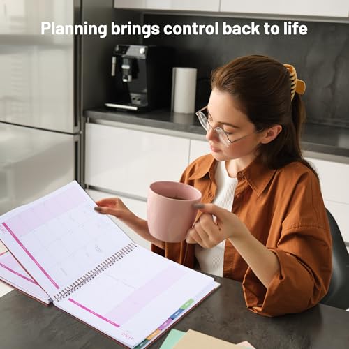 CAGIE 2026-2027 Weekly & Monthly Calendar Planner, Jul 2026-Dec 2027 - color: Rust Brown