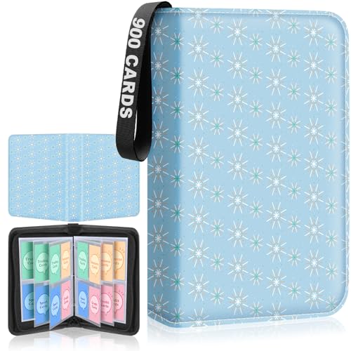 Premium 4-Pocket Trading Card Binder, 400-Card Capacity,Sky Blue - color: Sky Blue