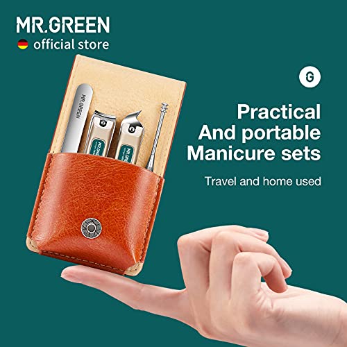 MR.GREEN Portable Manicure Sets Pedicure kits Stainless Steel Nail Clippers Tool Travel Grooming Case Nail Scissors Gift Box (Mr-6103) - color: Mr-6103