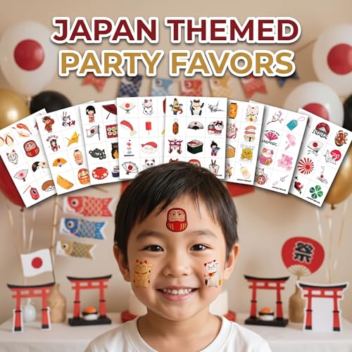 96PCS Japanese Temporary Tattoos Pre-Cut Themed