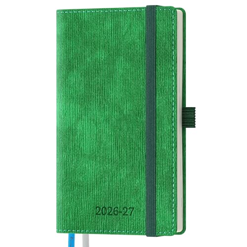 2026-2027 Weekly and Monthly Planner (Jul.2026–Dec.2027) - color: Green, size: Pocket-6.5" x 3.75"