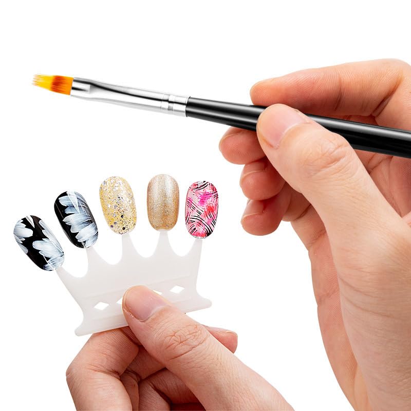 6Pcs Ombre Nail Brush Nail Art Brushes Nail Ombre Brush Nail Gradient Painting Pen Ombre Brush for Gel Nails Acrylic Manicure Brush Nail Art Tools - color: Mix Ombre Brush