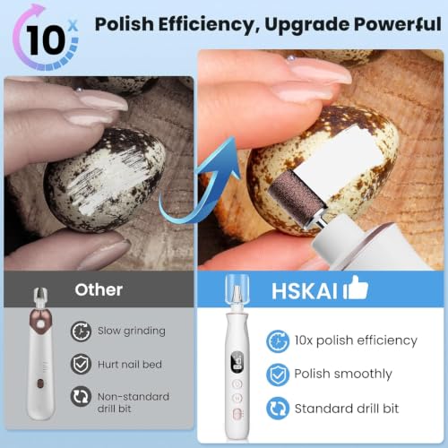 Electric Nail File Drill, Toe Nail Grinder for Thick Toenails & Callus - color: Cloud Purple