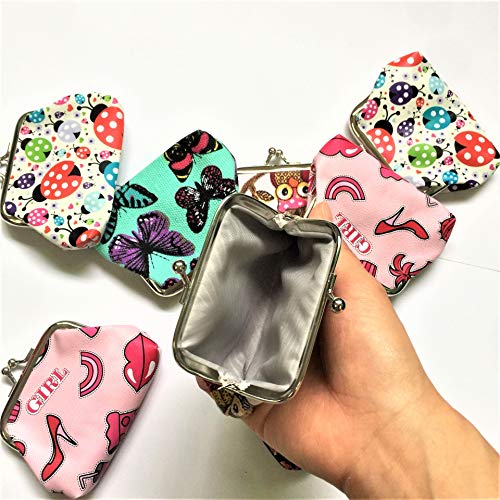 Lovely Flowers Pattern Coin Purse- Mini Flower Design Clasp Pouch Wallet Key Bags Money Bag, Perfect Gifts for Girls Purses Women Wallets Buckle Party Favors - color: white