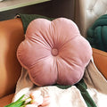 ARTMAGIC Dusty Pink Flower Shaped Throw Pillow,16" Velvet Decorative Pillow - color: Dusty Pink