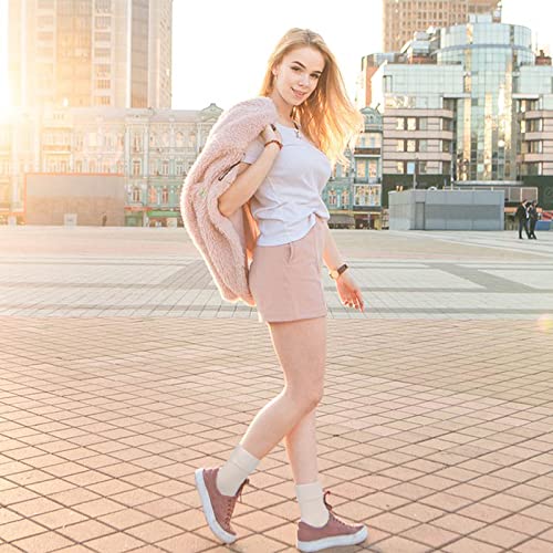 FGZ Women's Crew Socks 5 Pairs Soft Combed Cotton,Breathable Everyday Casual Socks for Women - color: 03-mix Color01, size: 5-9