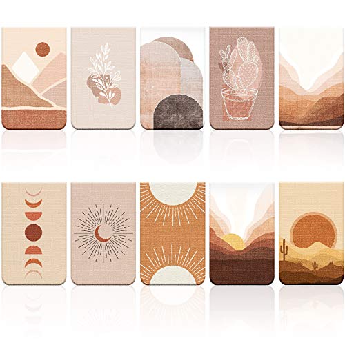 Zonon 10 Pieces Boho Sun Magnetic Bookmarks Magnetic Book Marks for Reading - style: Sunset Style