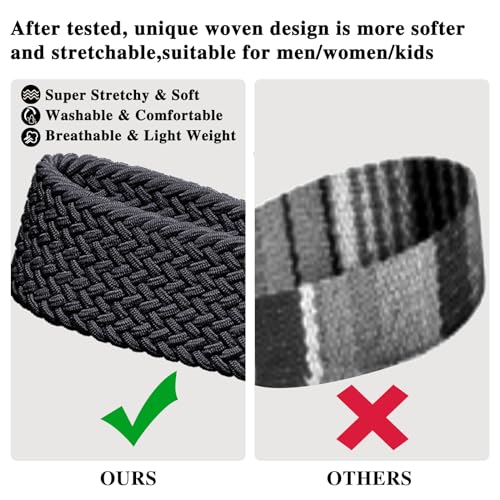 Fishent Stretchy Key Chain, Cute Keychain Wristlet, Upgraded Woven Wrist Lanyard for Keys, Key Chains for Women Men Car Keys ID Badges Card Wallet Phone, Black - color: Black