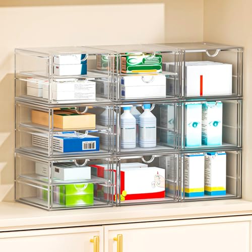 caktraie 22-Drawer Acrylic Storage & Makeup Organizer for Desk - size: 22 Drawers