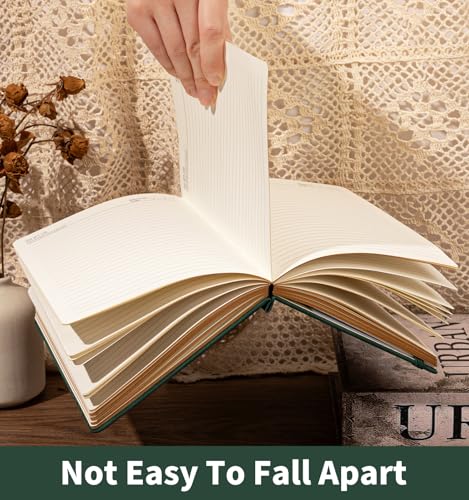 Lined Journal Notebook for Women Men, A5 Hardcover Leather Journals for Writing, 320 Pages Thick Paper, Daily Journal Notebook for Work, School, Note Taking, Business, Travel, College Ruled - color: 320 Pgs-Green 1