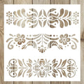 Floral Decorative Painting Stencil Templates, 12x12inch Floral Pattern Scandinavian Style Reusable Creative Stencils for Art, Walls, DIY Projects Versatile Paint Stencils