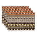 African Aztec Placemats Rectangle Linen Table Placemet Set of 4 - color: Beige, size: Set of 4