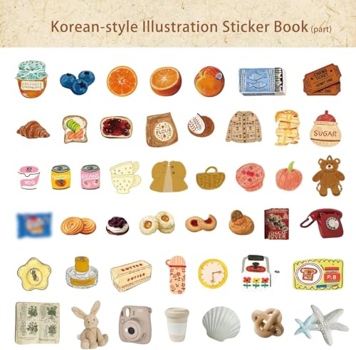 1234 Pcs Japanese Sticker Book -Lovely Little Things - color: Green
