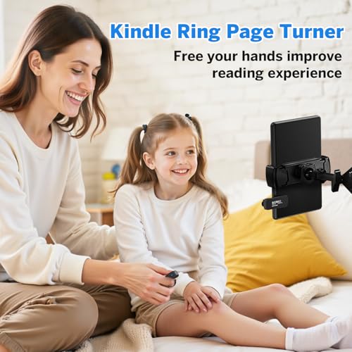 Page Turner Ring for Kindle,Remote Control for iPhone iPad Tablets eReaders - color: Black