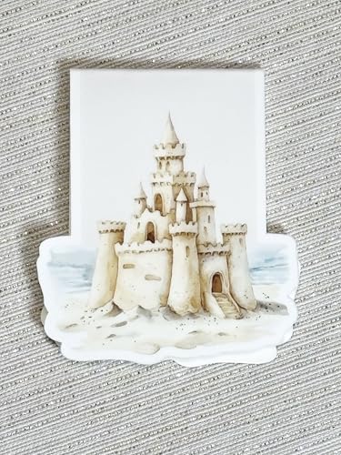 Creates Magnetic Bookmark for Reading Journals Planners Scrapbooking Office Supplies Cute and Funny Bookmark for Bookworms Matte Laminate Double Sided Handmade (Sandcastle) - color: Sandcastle