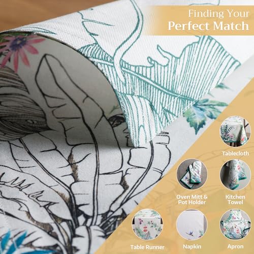 Maison d' Hermine Placemats Set of 4 Reusable 100% Cotton (13"x19") - color: 026 - Tropiques, size: 13" X 19" (Pack of 4)