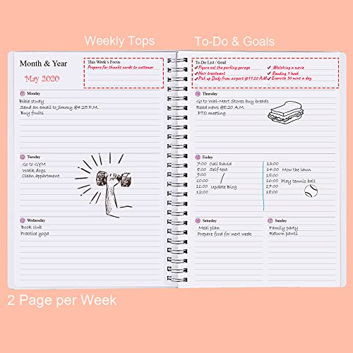 Nokingo Undated Planner for 2026 or Any Year - Weekly & Monthly Organizer Notebook & Journal to Track Goals, 5.85" x 8.25", Perfect to Organize Your Daily Life, Twig Weekly Monthly Planner Undated - style: Twig