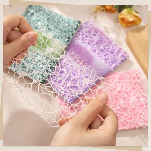 104 Sheets Textured Scrapbook Paper & Mesh Fabric Assorted Set, 4 Pack - color: Mesh Design