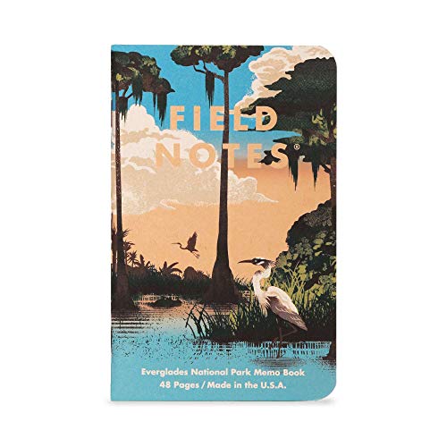Field Notes: National Parks Series (Series F - Glacier, Hawai'I Volcanoes, Everglades) - Graph Paper Memo Book 3-Pack - 3.5 x 5.5 Inch - color: Series F - Glacier, Hawai'I Volcanoes, Everglades
