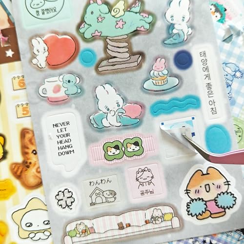 500+ Kawaii Sticker Book for Journaling,20 Sheets Cute Japanese Stickers Book,Korean Stickers for Scrapbooking,Planner,Notenook,DIY Craft,Calendar(Girl's Diary) - color: Soulful