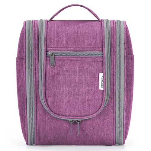 Narwey Hanging Travel Toiletry Bag for Women, Cosmetic Makeup Bag - color: AA-Purple, size: Medium