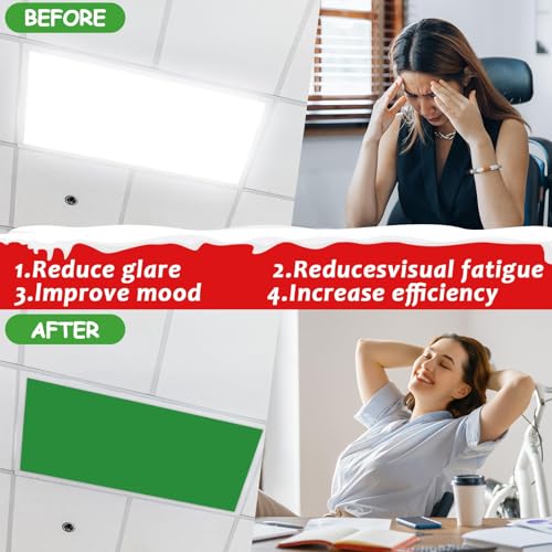 6 Pcs Fluorescent Light Covers with 60 Magnets Decorative for Classroom Ceiling Lights 4 x 2 Feet Magnetic Light Cover Filter Easy Install for Office Hospital Home Ceiling Supplies (Christmas Color) - color: Christmas