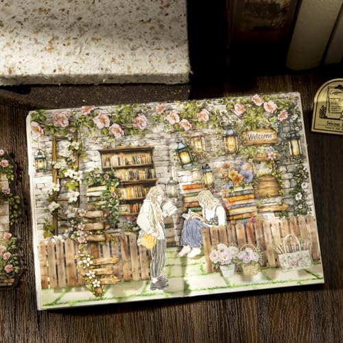 120 Pcs Floral Garden Stickers for Scrapbooking and Journaling - color: Literary Garden
