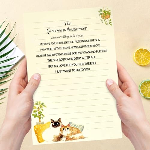 37 Pcs Stationery Paper Envelopes Set - color: Cute Cat