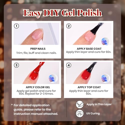 Beetles Christmas Gel Nail Polish Set, Red Green White Glitter - color: A - Christmas Set | Christmas Eif
