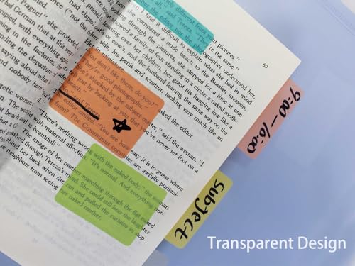 ELII 500 PCS Tabs 2 Inch Book Tabs Sticky Index Tabs,Page Marker - color: Pastel, size: 500