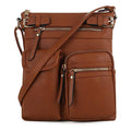 SG SUGU Katie Lightweight Medium Crossbody Bag Shoulder Bag with Multi Pocket for Women - color: Tan