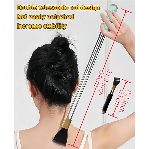 Portable Extendable Double-Pole Back Scratcher（8.3-21.3in），Hand Massager for Scratching Itches, Strong and Sturdy,Good Practical and Novel Gifts for Friends and Family. (Orange, 3 Pack) - color: Orange, size: 3 Pack