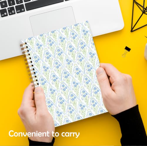 Qykwz Grandmillennial Mughal Floral Spiral Notebook 5.5x8.3 - color: Color_O