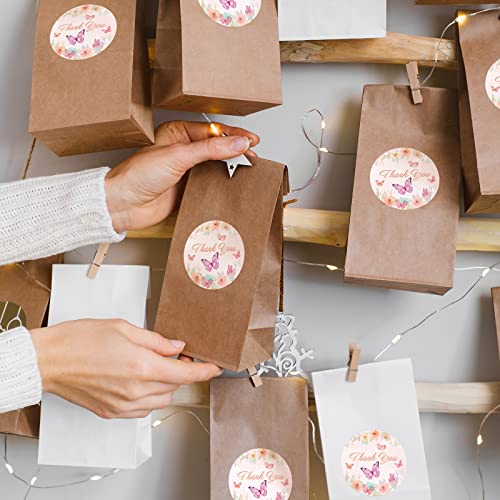 Heyfibro 500 PCS 1.5 Inch Thank You Stickers for Small Business, Baking, Gifts, Envelopes, Weddings (Butterfly) - style: Butterfly