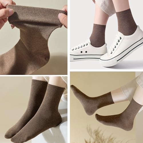 MAGIARTE Womens Mini Crew Cotton Socks,6 Pairs - color: Color#17