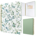Cute Spiral Notebook Lined Journal B5 Note Book with Pocket, Spring - color: Spring Leaves