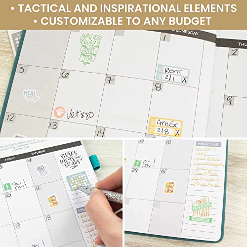 bloom daily planners Budget Planner Stickers for Personal Finance, Budgeting, Money, Bill, Debt and Expense Tracking (8 Sheets, 875 Stickers per Pack) - color: Budgeting Pack