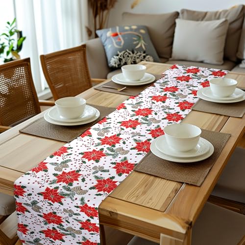 Urban Villa Table Runner Cotton Heavier Quality 14x72 Pine Cone - color: Pinecone Print, size: 14" x 72"
