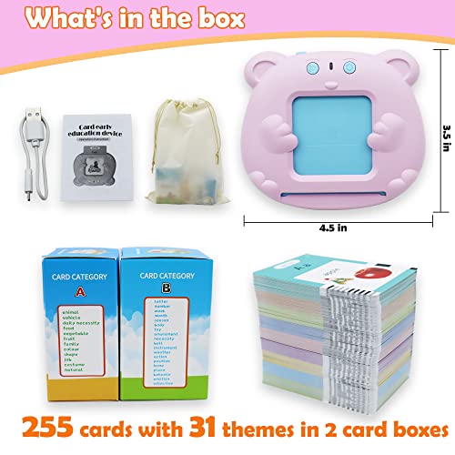 MAYAPHILOS 510 Words Alphabet Talking Flash Cards for 3-8 Years Kids - size: 510 Words English (Pink)