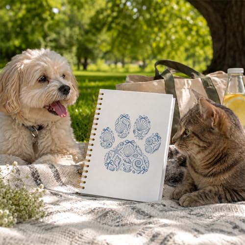 VONTP Seashell Beach Notebook, Dog Gifts For Women, 5.5x8.3 Inch - color: 007-Shell