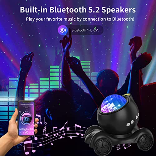 ENOKIK Aurora Light Projector Northern Lights Bluetooth Speaker, Pure Black - color: Pure Black