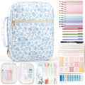 XKDOUS Bible Cover for Women Bible Bag Kit Church Book Holder Carrying Case - color: Blue