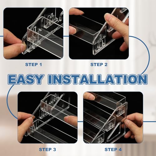 PATIKIL 5 Tier Acrylic Card Display Stand, Portable Postcard Rack Holder Organizer Versatile Display for Trading Cards Baseball PSA Stickers Stamp, Gray - color: Gray, style: 5 Tier
