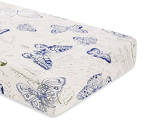 SearchI Stretch Printed Sofa Couch Cushion Covers Replacement Chair Cushion Slipcovers Sofa Seat Cover Furniture Protector Sofa Slipcover Soft with Elastic Bottom(Medium, Butterfly Pattern) - color: Butterfly Pattern, size: Medium