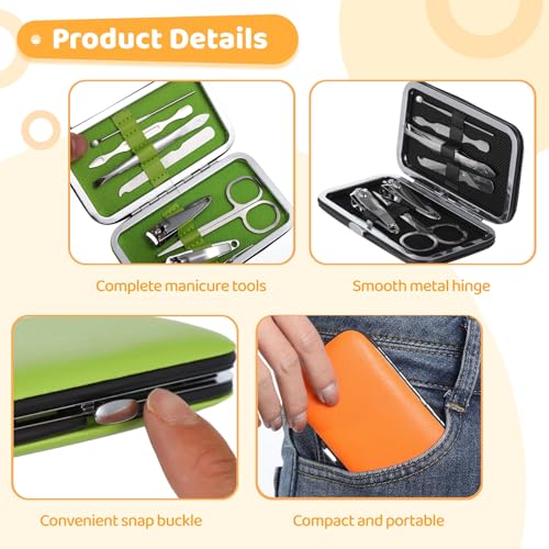 30 Set 7-in-1 Stainless Manicure Kit, Portable Travel Nail Care Gift Pack