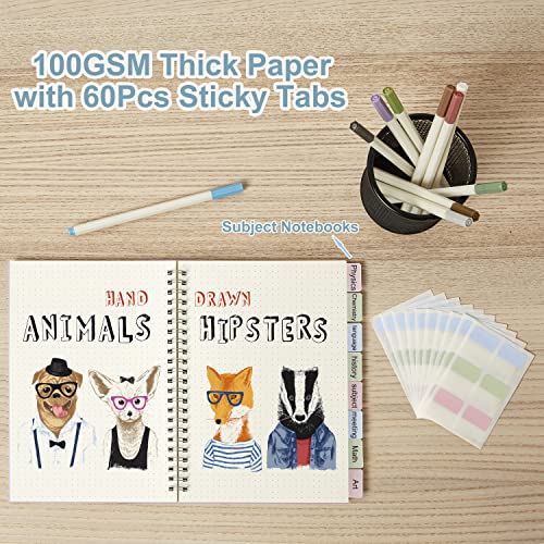 3 Pack Small Spiral Notebook Dot Grid Pocket Size A6 4.3"x5.7" - size: A6 (4.3"x5.8"), style: Dot Grid